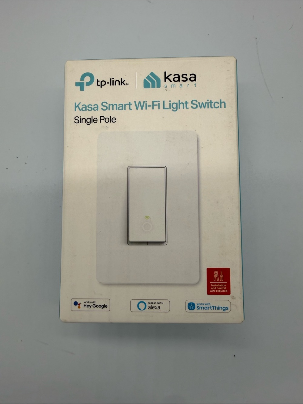 New never open Box TP-Link Kasa Smart Wi-Fi Light Switch — White